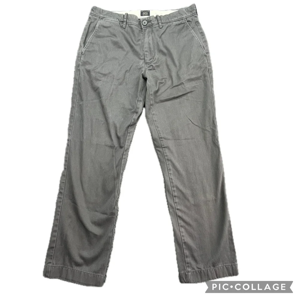 J.Crew Stretch 770 Gray Slim‎ Fit Chino Pants Mens W30 L30